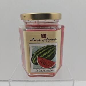 Vintage Home Interiors Jar Candle Watermelon Scented New Never Burned Gift Vtg